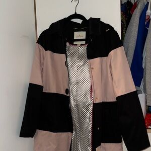 Kate Spade Black and Pink Trench Coat